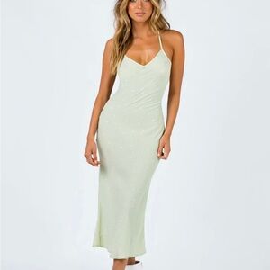 ON CLOUD NINE MIDI DRESS GREEN